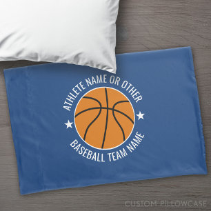 Housse D'oreillers Dessin de basket-ball - Équipe et Athlète Nom mode