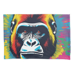 Housse D'oreillers Dessin de dessin de peinture Gorilla Pop