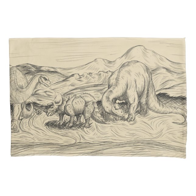 Housse D'oreillers Dinosaures classiques (devant-gauche)