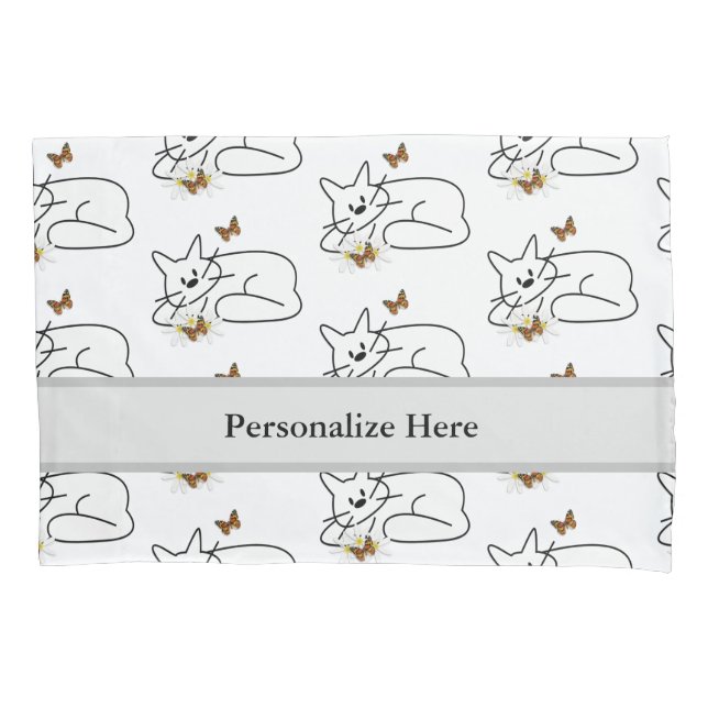 Housse D'oreillers Doodle Cat  (devant)