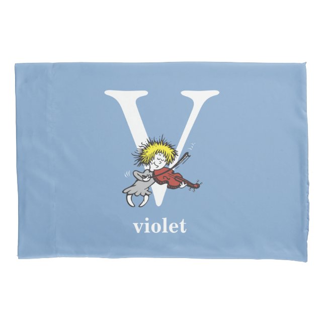 Housse D'oreillers Dr Seuss's ABC : Lettre V - White | Add Your Name (devant)
