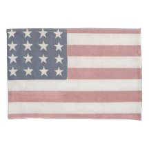Drapeau blanc et bleu Vintage Americana