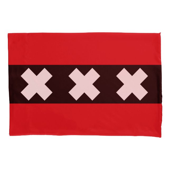 Housse D'oreillers Drapeau d'Amsterdam, Pays-Bas (devant)