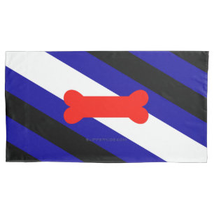 Housse D'oreillers Drapeau de fierté de jeu de chiots de SlipperyJoe