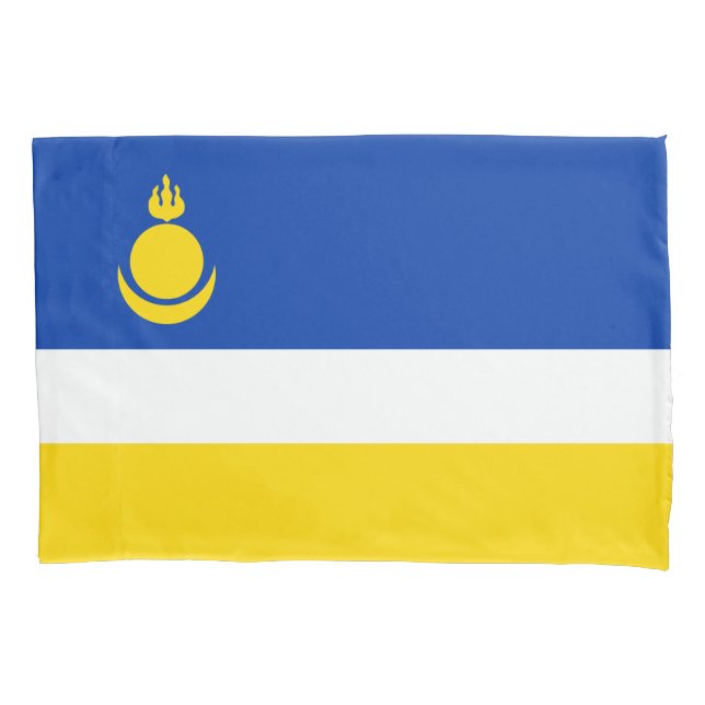 Housse D'oreillers Drapeau de la Buryatia patriotique (devant)