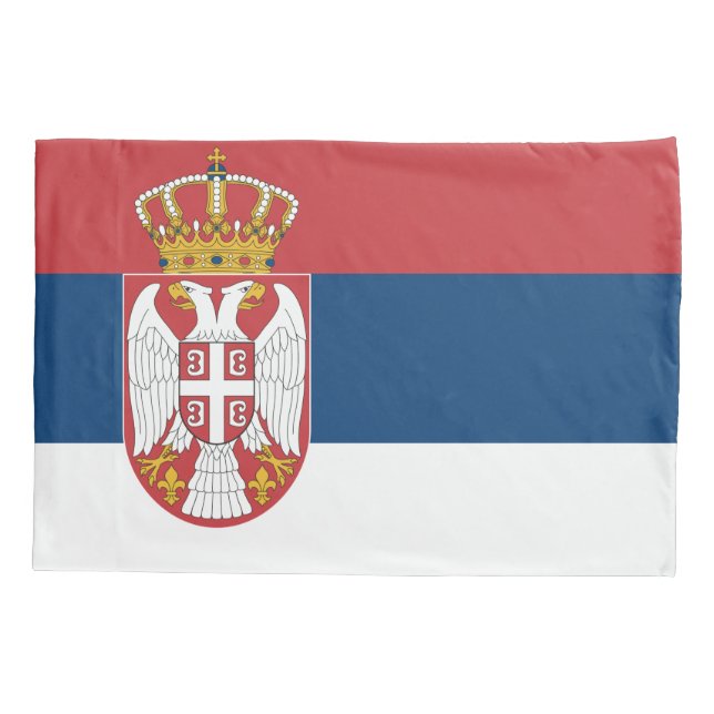 Housse D'oreillers Drapeau de la Serbe à simple oreiller (Dos)
