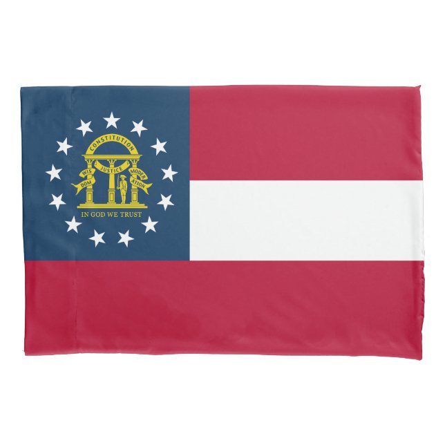 Housse D'oreillers Drapeau de l'État de Géorgie (devant)