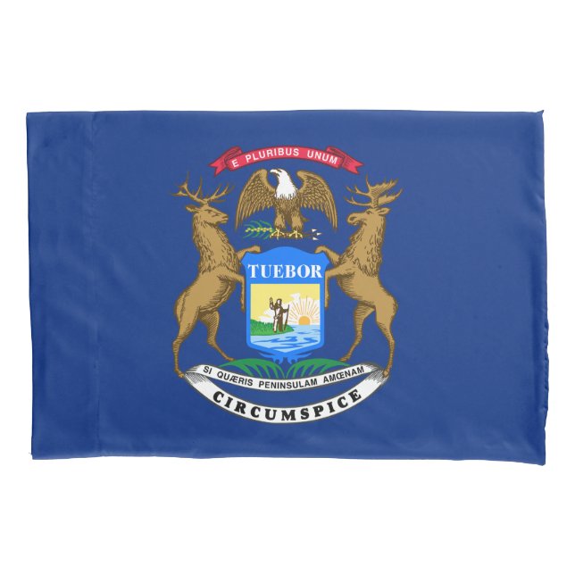 Housse D'oreillers Drapeau de l'État du Michigan (devant)