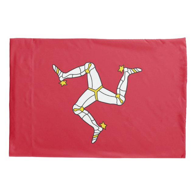Housse D'oreillers Drapeau de l'île de Man Patriotic Single Pillowcas (Dos)