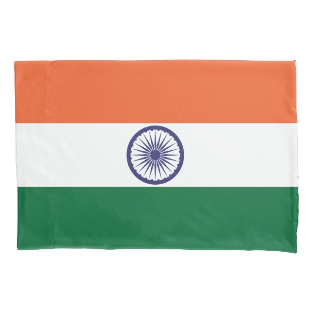 Housse D'oreillers Drapeau de l'Inde (devant)