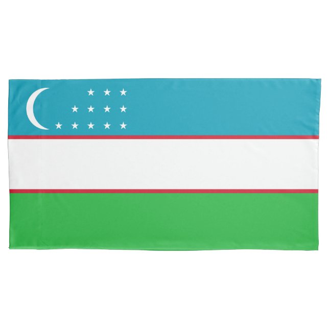 Housse D'oreillers Drapeau de l'Ouzbékistan (devant)