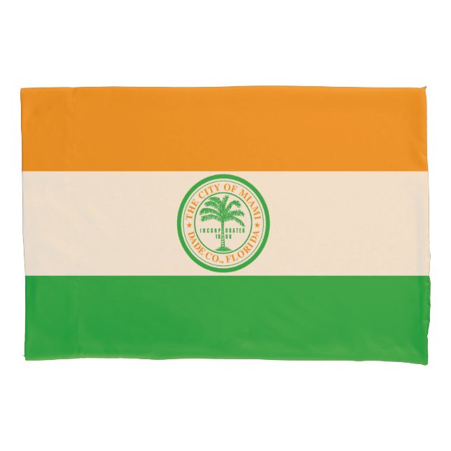 Housse D'oreillers Drapeau de Miami, Florida Pillowcase (devant)