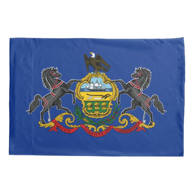 Housse D'oreillers Drapeau de Pennsylvanie (Dos)