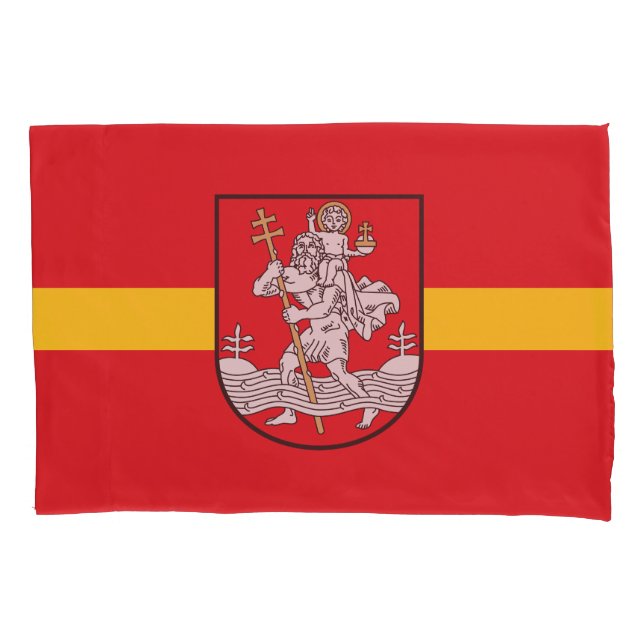 Housse D'oreillers Drapeau de Vilnius, Lituanie Pillowcase (devant)