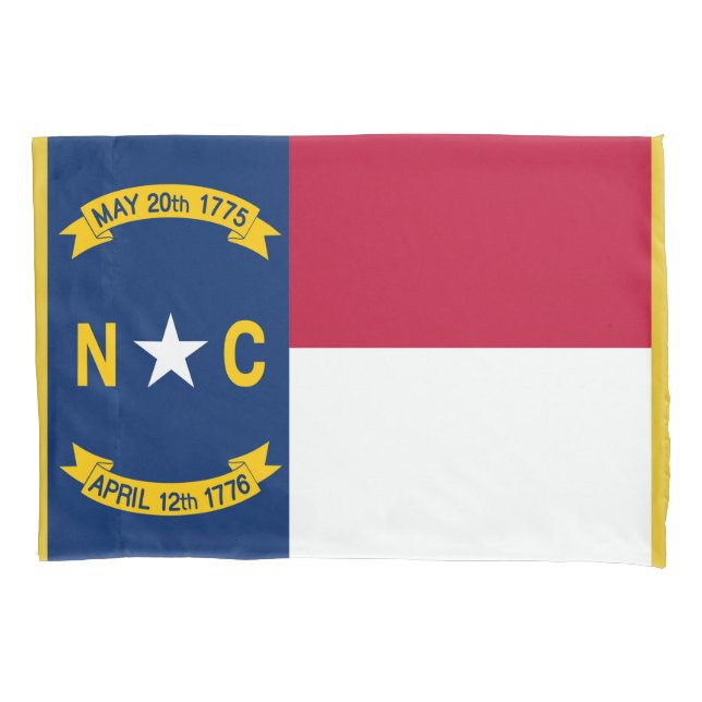 Housse D'oreillers Drapeau d'état de Caroline du Nord Imprimer Patrio (devant)
