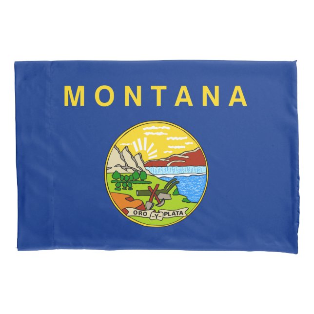Housse D'oreillers Drapeau d'Etat du Montana Coque Coussin (devant-gauche)