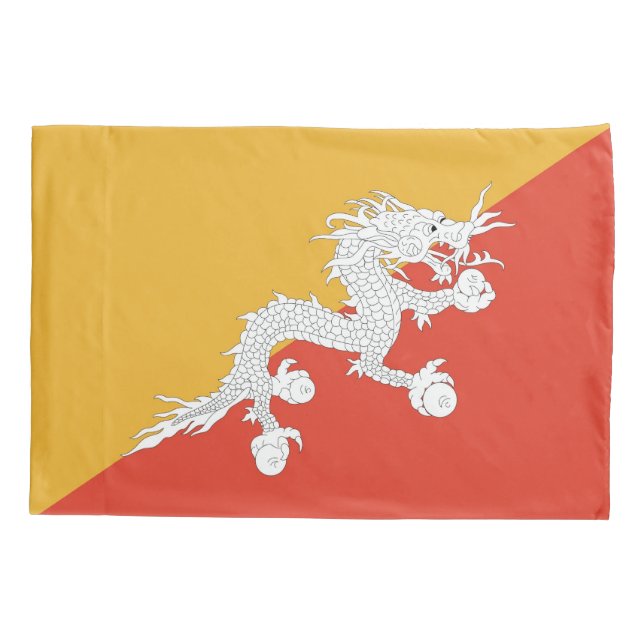 Housse D'oreillers Drapeau d'oreiller simple patriotique du Bhoutan (Dos)