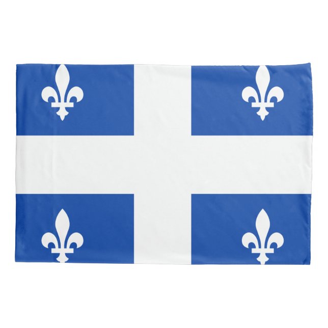 Housse D'oreillers Drapeau du Québec (Dos)