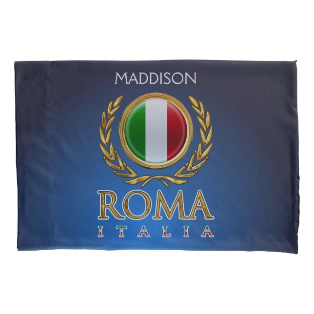 Housse D'oreillers Drapeau italien customisé (devant)