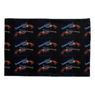 Housse D'oreillers Drapeau Ouest-Américain sauvage Six tir