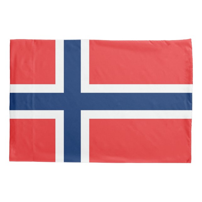 Housse D'oreillers Drapeau Patriotique Simple Pillowcase de Norvège (Dos)