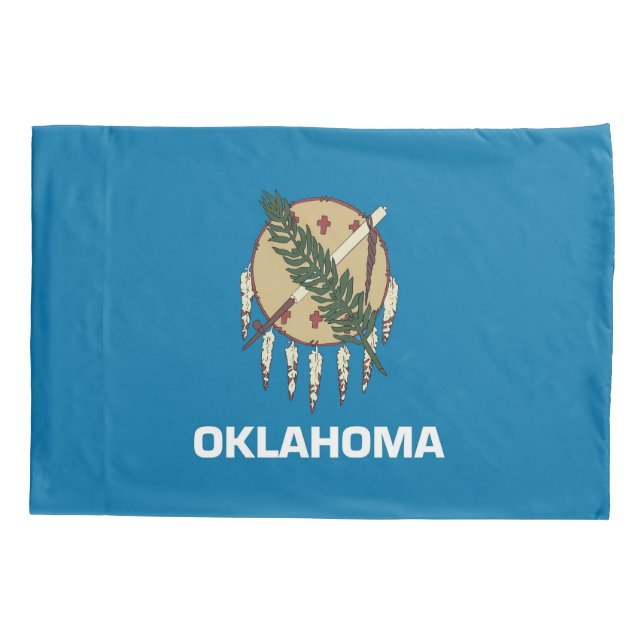 Housse D'oreillers Drapeau Patriotique Single Pillowcase de l'Oklahom (Dos)