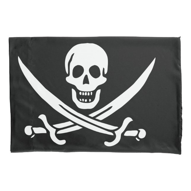 Housse D'oreillers Drapeau pirate (devant)