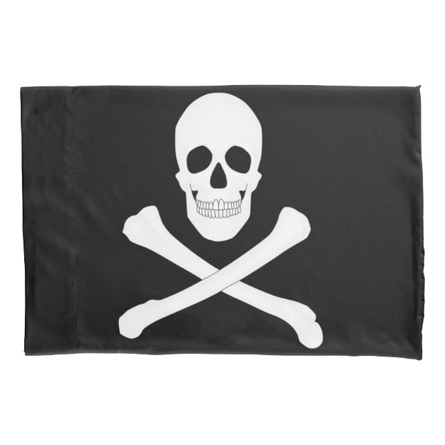 Housse D'oreillers Drapeau Pirate (Jolly roger) (devant)