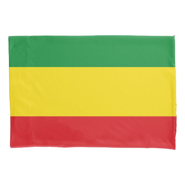 Housse D'oreillers Drapeau rastafarien Rasta Ethiopie (devant)