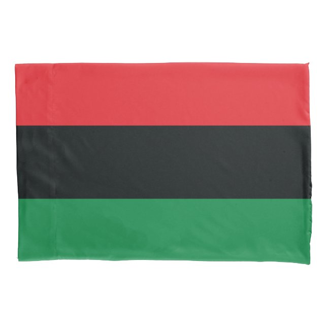 Housse D'oreillers Drapeau rouge, noir et vert (devant)