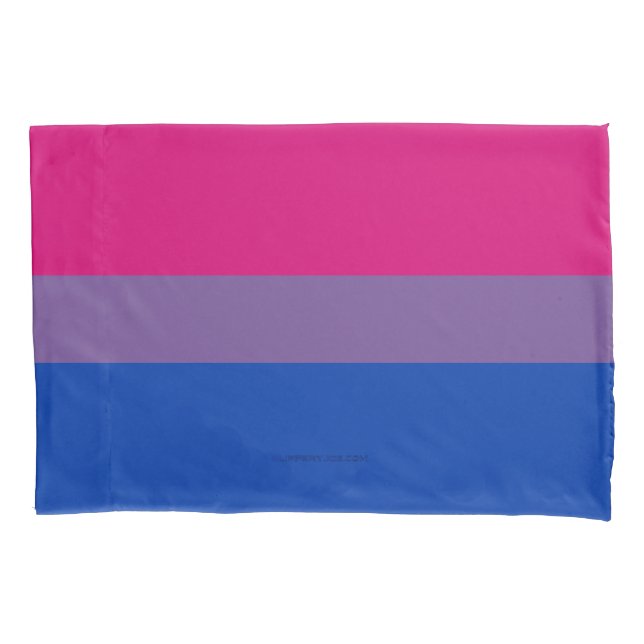 Housse D'oreillers Drapeau SlipperyJoe's Bisexual Pride lavande-rose (devant)