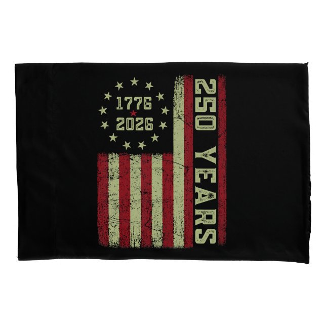 Housse D'oreillers Drapeau USA 250e anniversaire (devant)