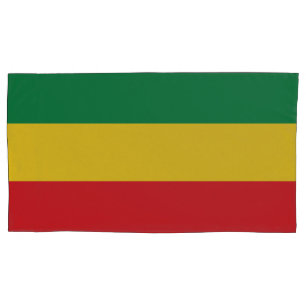 Housse D'oreillers Drapeau vert, jaune et rouge