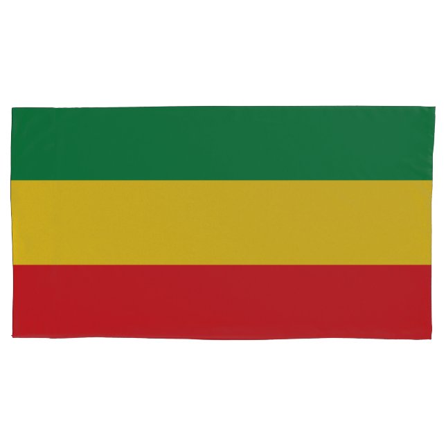 Housse D'oreillers Drapeau vert, or (jaune) et rouge (devant-gauche)