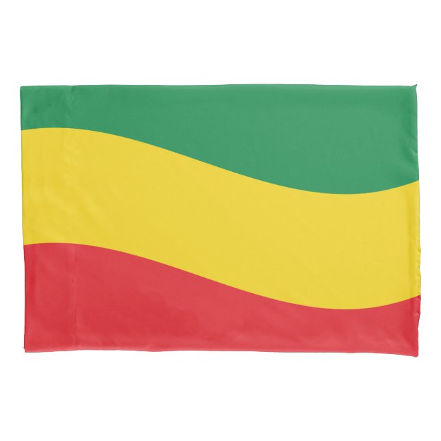 Housse D'oreillers Drapeau vert, or (jaune) et rouge (devant)
