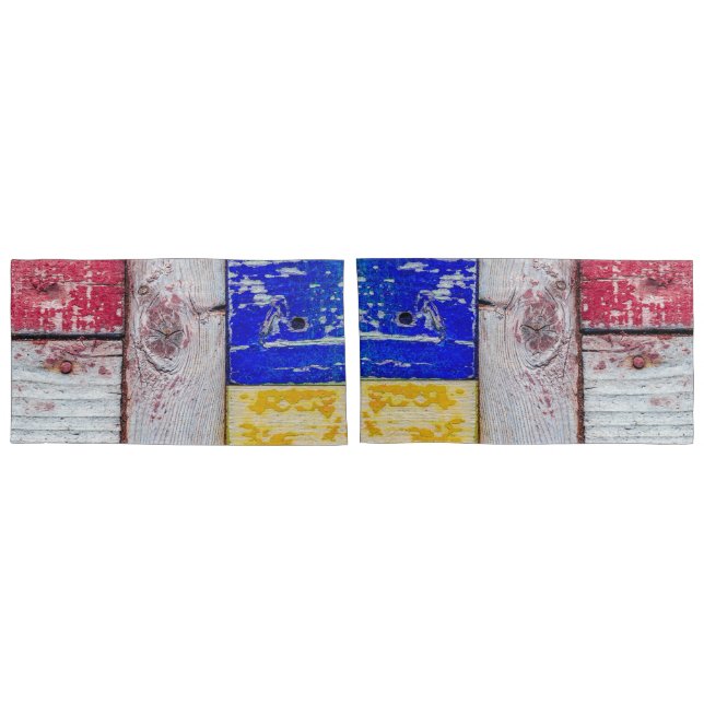 Housse D'oreillers Drôle Neoplasticisme en bois style art (Dos-Set)