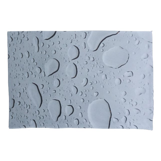 Housse D'oreillers Droplets d'eau Motif Gris Gris Abstrait Artsy (devant)