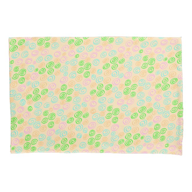 Housse D'oreillers Earth Tone Swirl Pattern (devant)