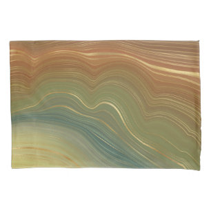 Housse D'oreillers Earthy Retro Strata   Agate de ton neutre Vintage