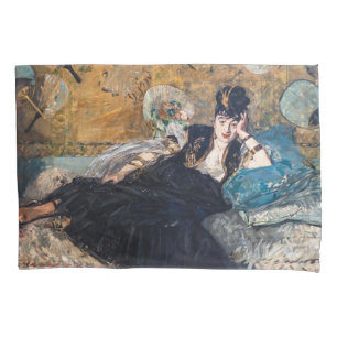 Housse D'oreillers Edouard Manet - Lady avec fans
