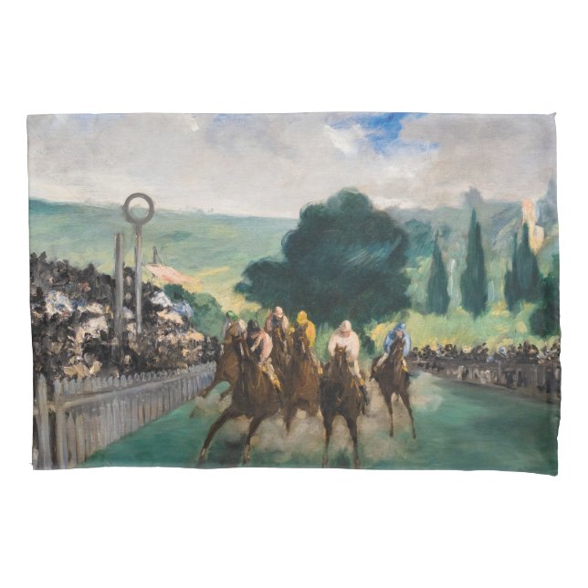 Housse D'oreillers Edouard Manet - Les courses à Longchamp (devant)