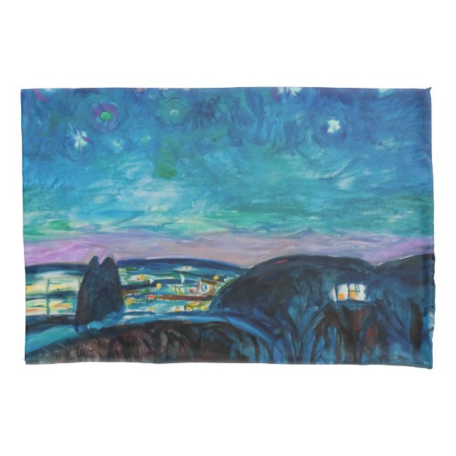 Housse D'oreillers Edvard Munch - Nuit étoilée 1922 (devant)