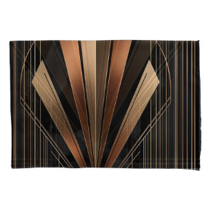 Housse D'oreillers Élégance Géométrique Métallique Art Déco