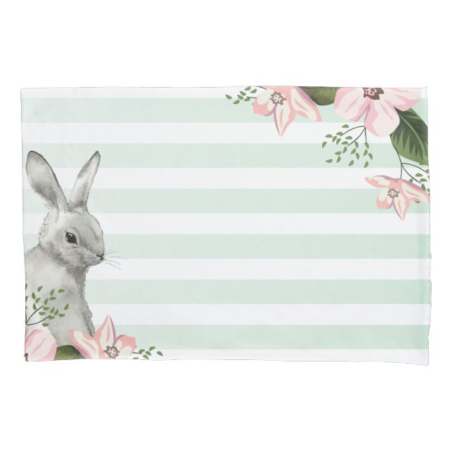 Housse D'oreillers Élégant Lapin rayé (devant)
