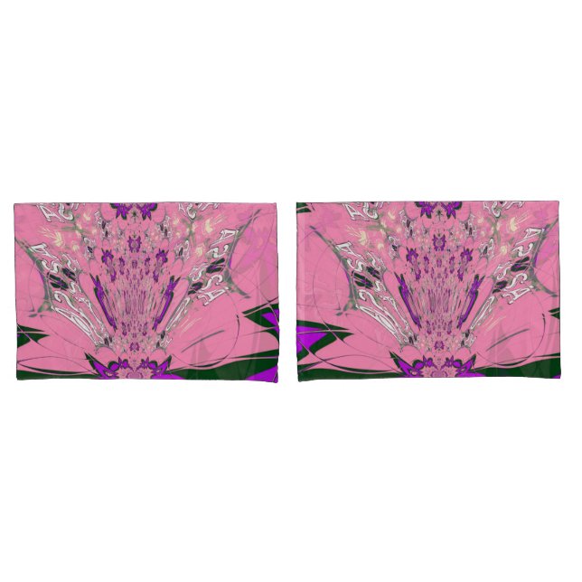 Housse D'oreillers Elégant Monogram Bloom : Magnifiquement Motif pers (devant-Set)