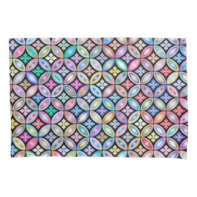 Housse D'oreillers Élégant Motif en verre Abstrait coloré (devant-gauche)