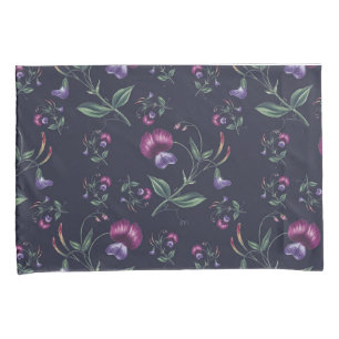 Housse D'oreillers Élégant Vintage Orchidées pourpres Motif Floral  