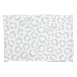 Housse D'oreillers Elegant White Gray Leopard Cheetah Animal Print