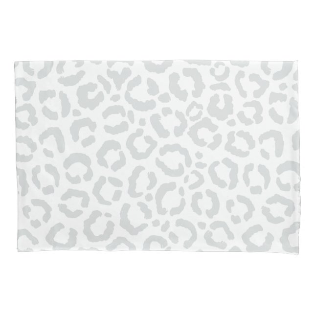 Housse D'oreillers Elegant White Gray Leopard Cheetah Animal Print (devant)
