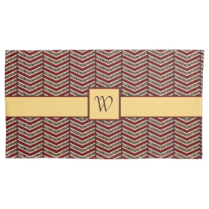 Housse D'oreillers Empreinte de léopard Chevron Coussin Coque